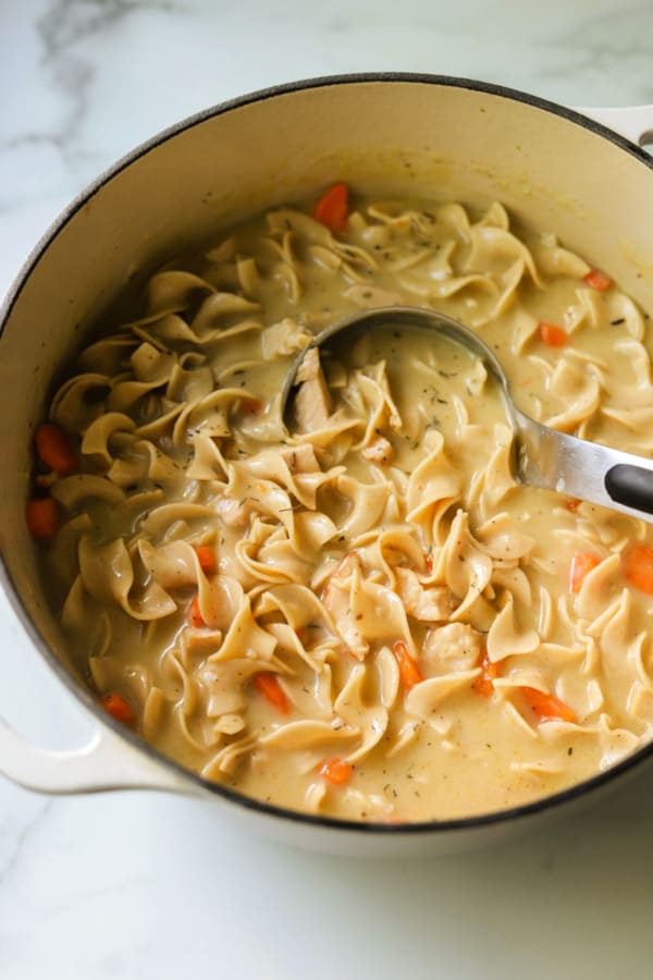 Creamy Chicken Noodle Soup - The Healthy Epicurean