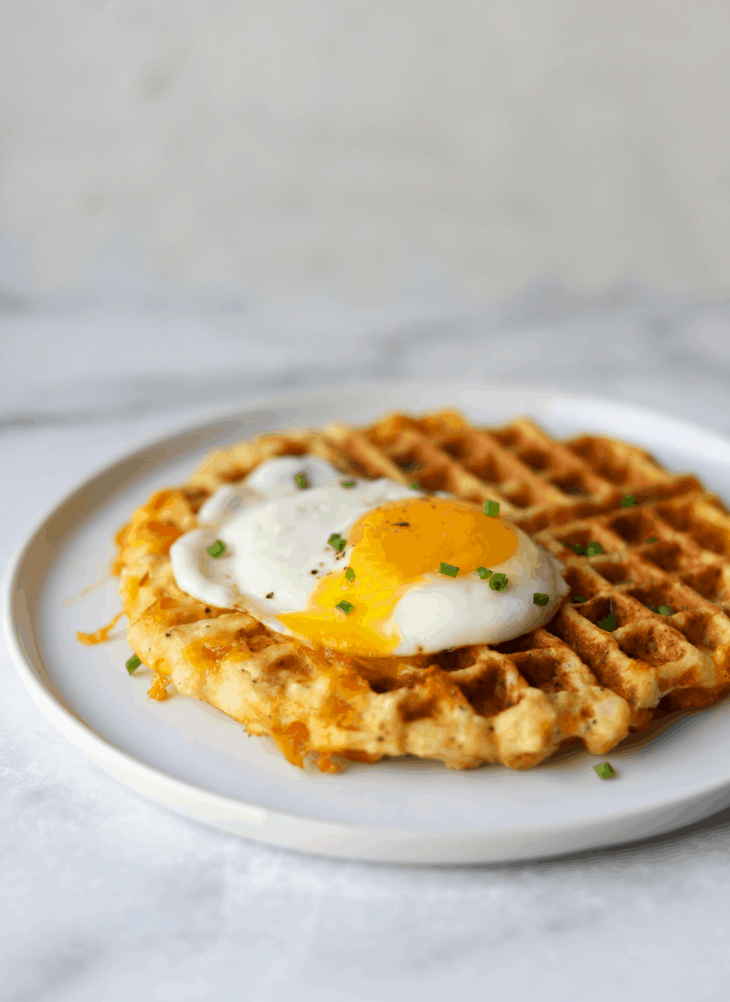 Cheesy Cauliflower Waffles The Healthy Epicurean