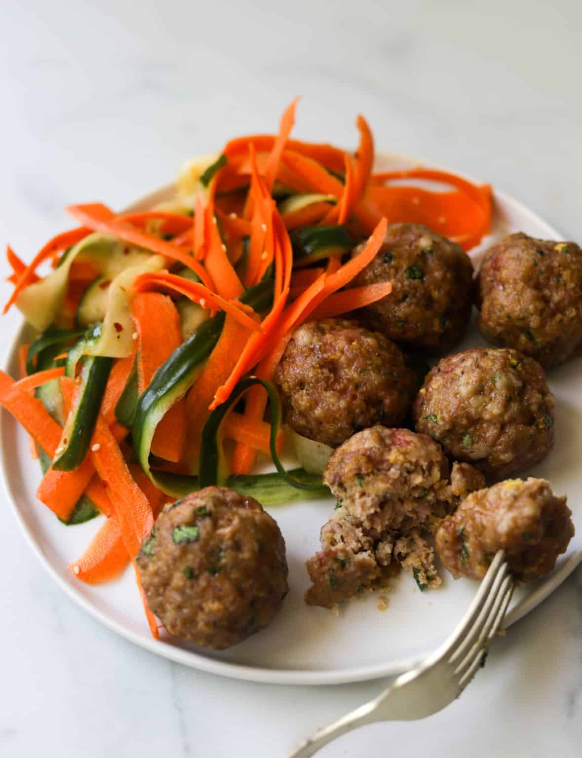 Sesame Ginger Pork Meatballs - The Healthy Epicurean
