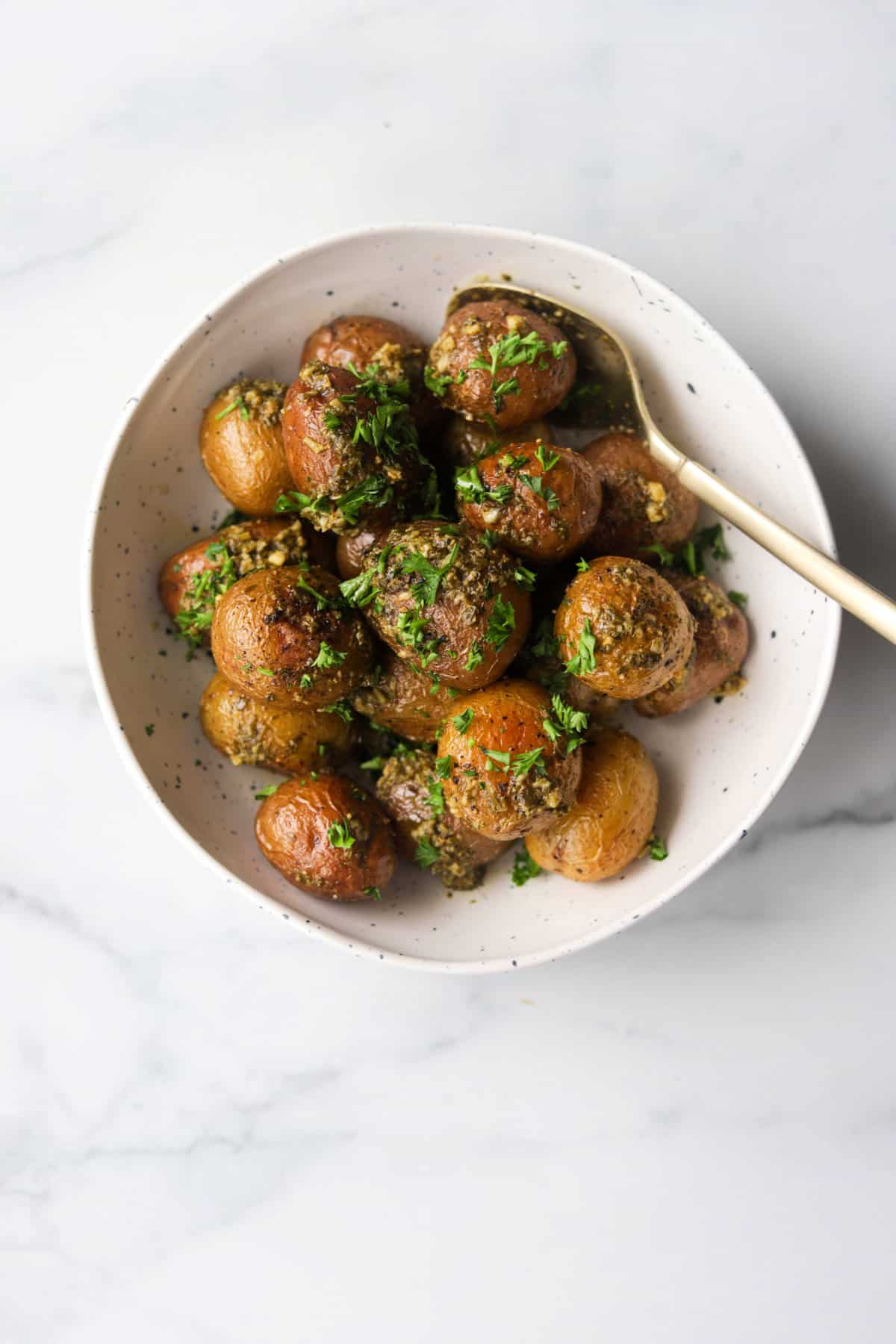 Roasted Pesto Potatoes