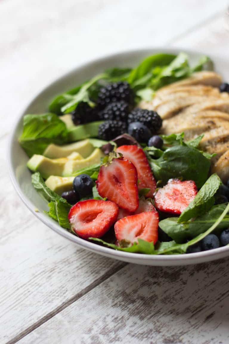 Berry Chicken Salad with Balsamic Vinaigrette - The Healthy Epicurean