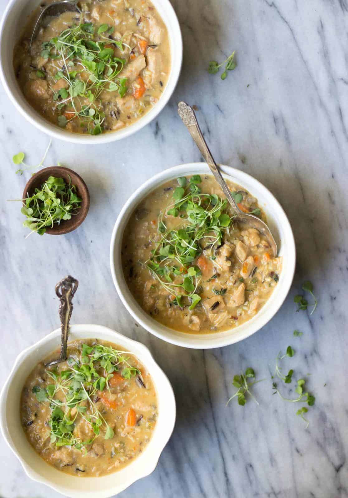 Creamy Chicken and Wild Rice Soup - The Healthy Epicurean