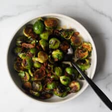 Bacon Bleu Brussels Sprouts With Mustard Sauce