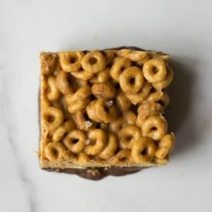 Chocolate-Dipped Peanut Butter Cereal Bars
