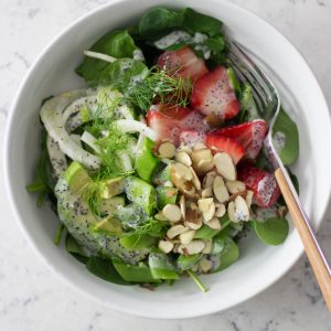 Spinach, Strawberry & Fennel Salad