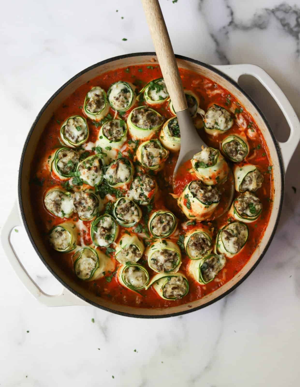 Ricotta & Beef Zucchini Roll-Ups as a featured healthy summer recipe