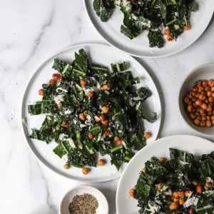 Kale & Crispy Chickpea Caesar Salad