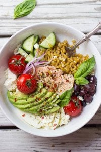 Mediterranean Grain Bowls with Salmon-image