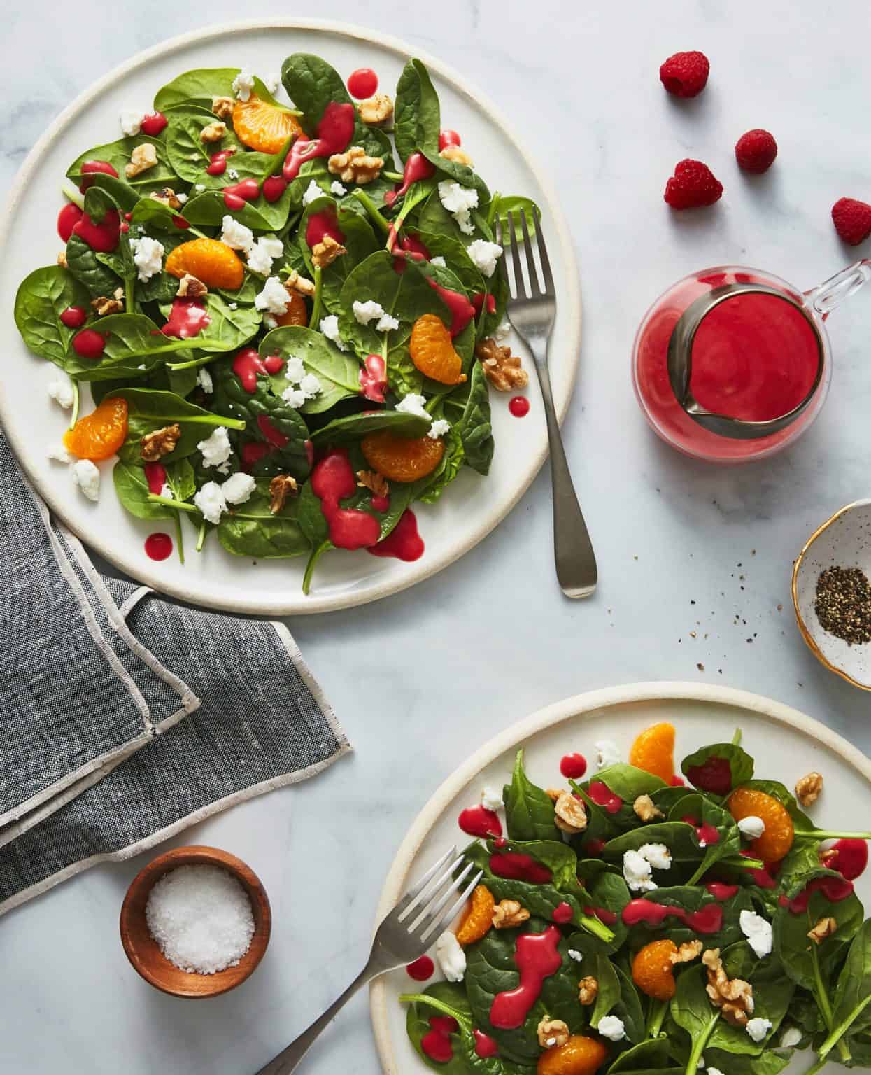 Spinach Walnut Salad with Raspberry Dressing The Healthy Epicurean
