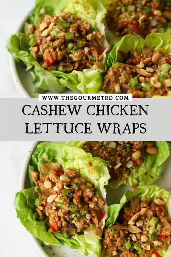 Cashew Chicken Lettuce Wraps - The Healthy Epicurean