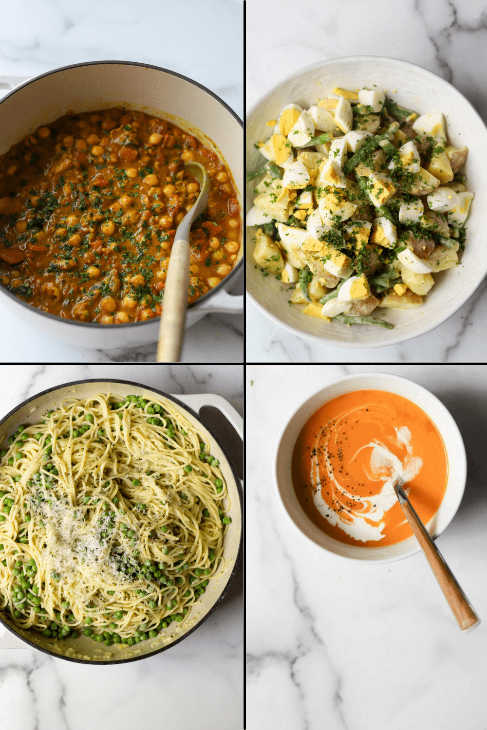 A collage of vegetarian recipes.