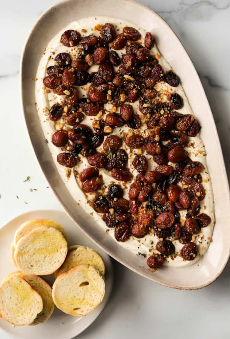 Ricotta Dip with Balsamic Roasted Grapes