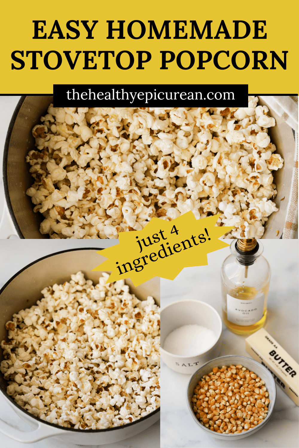 Stovetop Popcorn - The Healthy Epicurean