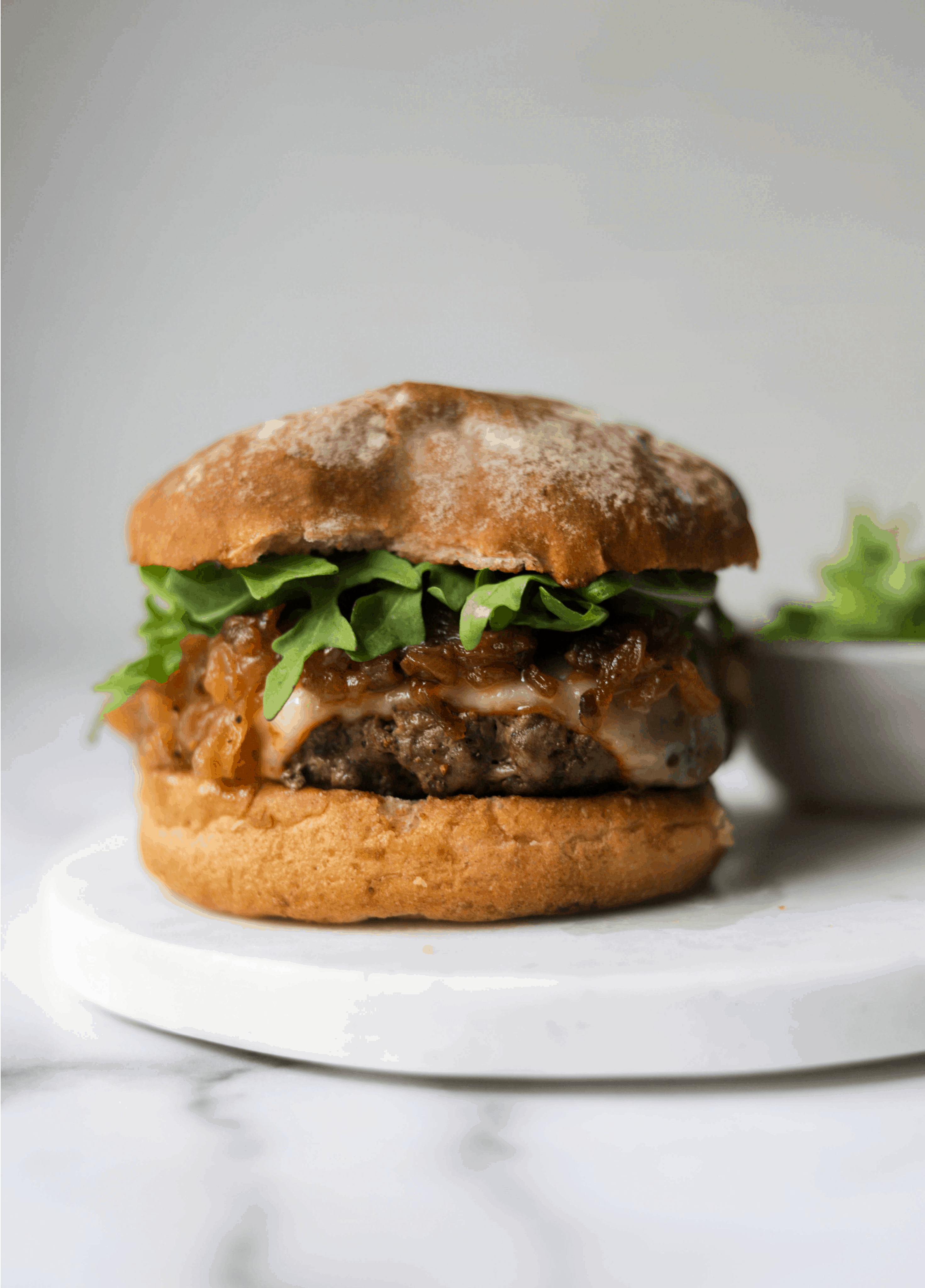 Caramelized Onion Burgers with Arugula (with video!) - The Healthy ...