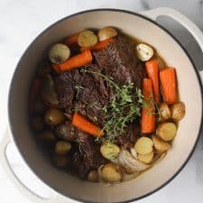 The Best Dutch Oven Pot Roast (Slow Cooker Option!) - All the Healthy Things