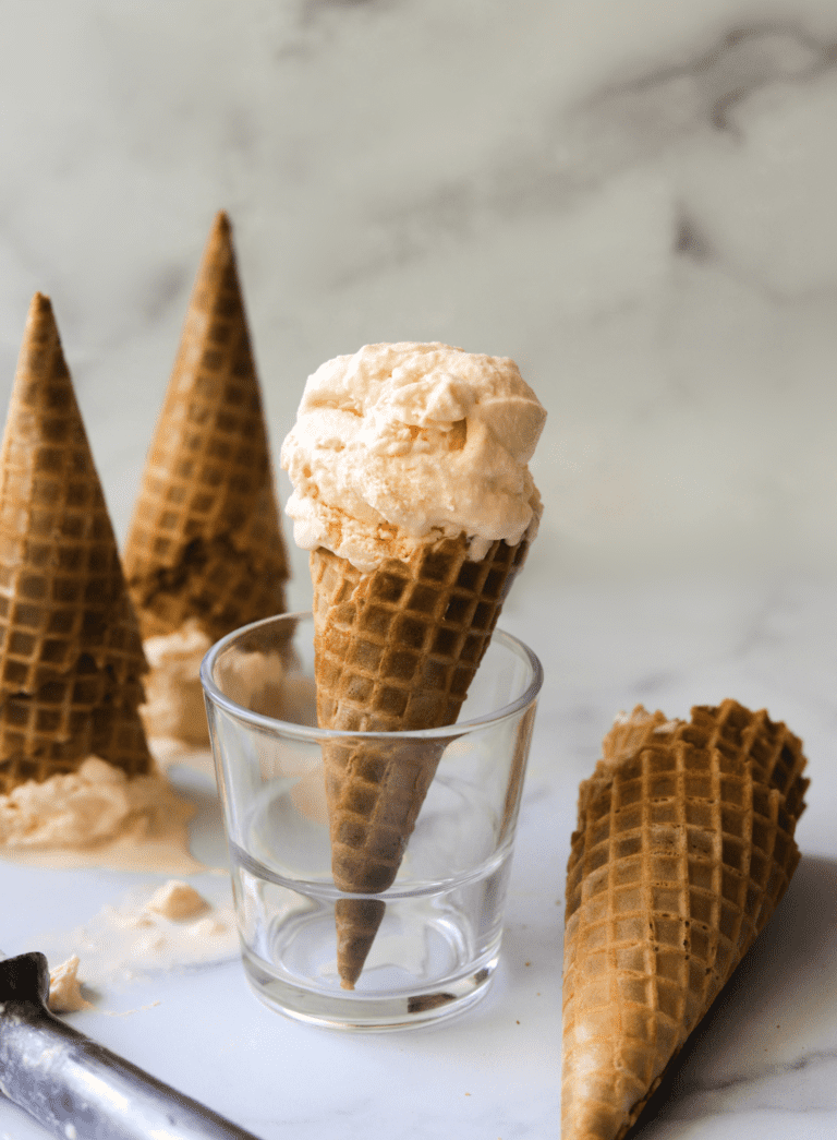 No-Churn Cantaloupe Ice Cream